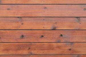 Varnished wood background from cabin exterior. Brown wood barn plank photo