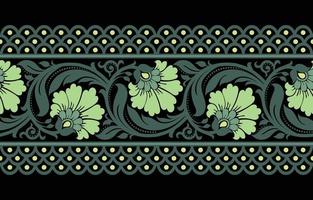 Geometric Ornament Ethnic style border design handmade artwork pattern with watercolor, trending, texture, vintage hand drawing vector