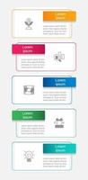 Financial prosperity of business infographic chart design template. Editable infochart with icons. Instructional graphics with 5 step sequence. Visual data presentation vector