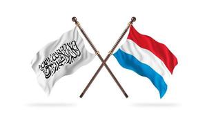 Islamic Emirate of Afghanistan versus Luxembourg Two Country Flags photo