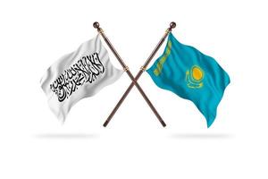 Islamic Emirate of Afghanistan versus Kazakhstan Two Country Flags photo