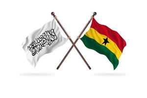 Islamic Emirate of Afghanistan versus Ghana Two Country Flags photo