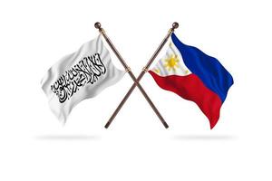 Islamic Emirate of Afghanistan versus Philippines Two Country Flags photo