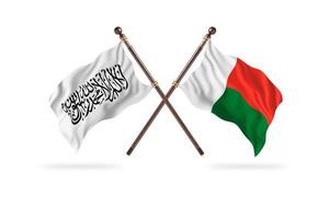 Islamic Emirate of Afghanistan versus Madagascar Two Country Flags photo