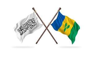 Islamic Emirate of Afghanistan versus Saint Vincent Two Country Flags photo