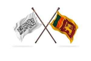 emirato islámico de afganistán versus sri lanka dos banderas de países foto