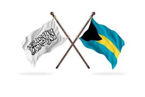 Islamic Emirate of Afghanistan versus The Bahamas Two Country Flags photo