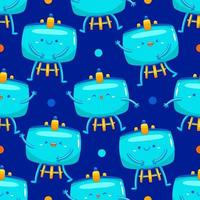 Canvas Mascot Seamless Pattern vector