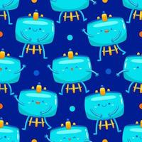 Canvas Mascot Seamless Pattern vector