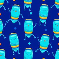 Crayon Mascot Seamless Pattern vector