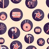 pattern background with medieval weapon icons Vector illustration