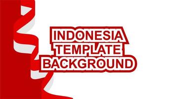 Indonesia flag template background red white vector illustration