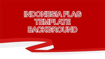 Indonesia flag template background red white vector illustration