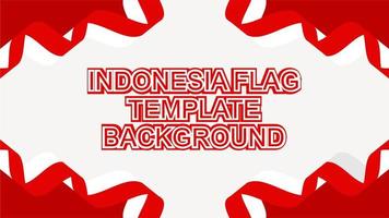 indonesia bandera plantilla fondo rojo blanco vector ilustración