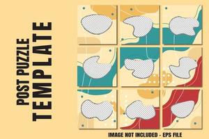 set of social media puzzle feed templates vector