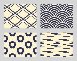 JAPANESE PATTERN SET vector