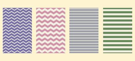 SIMPLE RETRO STRIPE PATTERN SET vector