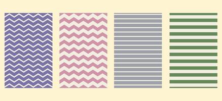 SIMPLE RETRO STRIPE PATTERN SET vector