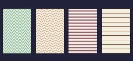 SIMPLE RETRO STRIPE PATTERN SET vector