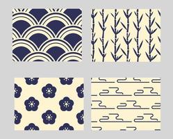 JAPANESE PATTERN SET vector