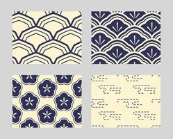 JAPANESE PATTERN SET vector