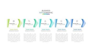 La plantilla de línea de tiempo de infografía moderna se puede utilizar para el diseño de flujo de trabajo, diagrama, opciones de número, diseño web. concepto de negocio infográfico con 5 opciones, partes, pasos o procesos. vector