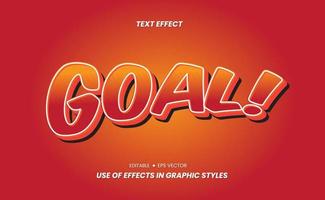 Editable Goal 3D Effect Text Vector Design