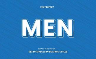 Man Text Effect - 3D Text can be edited Via Graphic Styles Settings. For Use of Signs or Symbols vector