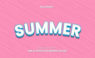 Editable Summer 3D Effect Text Vector Design