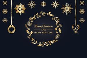 Merry Christmas and Happy New Year luxury design. Abstract art wallpaper, headers, posters, cards, website, Vector Illustration.