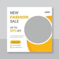 Fashion Modern sale social media post templates design vector