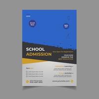 School admission flyer design template vector