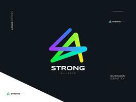 Modern and Creative Initial Letter S and A Logo with Colorful Liquid Style. Initial  SA or AS Logo Design with Blend Gradient Effect. Suitable for Business and Technology Logo vector