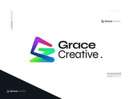 Abstract and Modern Letter G Logo Design with Colorful Liquid Style. Suitable for Business and Technology Logo vector