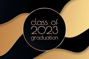 diseño de texto de graduación de la clase 2023 para tarjetas, invitaciones o pancartas vector