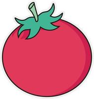 Fresh and juicy tomato vector