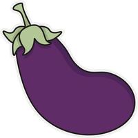 Fresh and mature eggplant vector