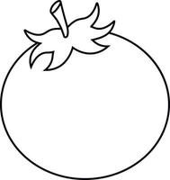 A tomato depicted as a contour drawing vector