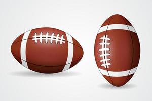 American football realistic illustration on isolated background design vector
