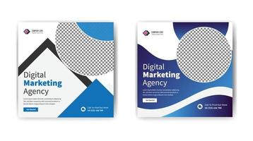 digital marketing social media post template. social media banner template design. vector