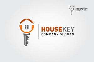 House Key  Vector Logo Template. A modern house logo with keys for real estate related business and services. It's made by simple shapes although looks very professional.