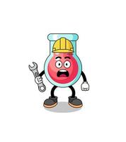 Character Illustration of laboratory beaker with 404 error vector