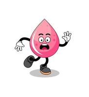 slipping strawberry juice mascot illustration vector