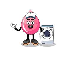 strawberry juice illustration as a laundry man vector