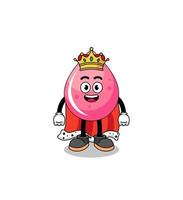 Mascot Illustration of strawberry juice king vector