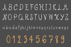 Vector real hand calligraphic Alphabet