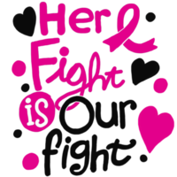 Typography Design About Breast Cancer png