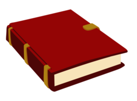 Illustration of a Book with a Red Cover