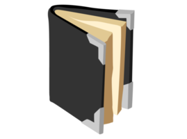 ilustración de un libro con una cubierta negra png