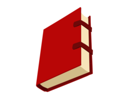 Illustration of a Book with a Red Cover png